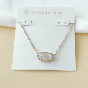 NEW Kendra Scott Elisa Rose Gold Drusy Necklace